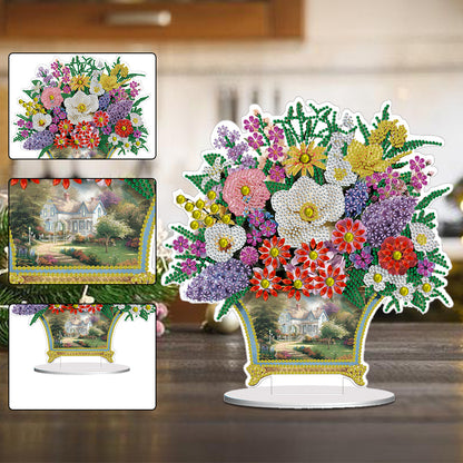 Acrylic Bouquet Diamond Painting Desktop Decorations for Office Desktop Decor