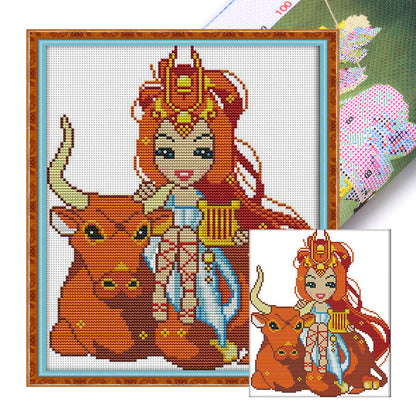 Taurus - 14CT Stamped Cross Stitch 26*29CM(Joy Sunday)