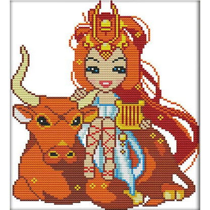 Taurus - 14CT Stamped Cross Stitch 26*29CM(Joy Sunday)