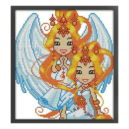 Gemini - 14CT Stamped Cross Stitch 26*28CM(Joy Sunday)