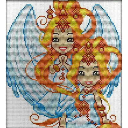 Gemini - 14CT Stamped Cross Stitch 26*28CM(Joy Sunday)