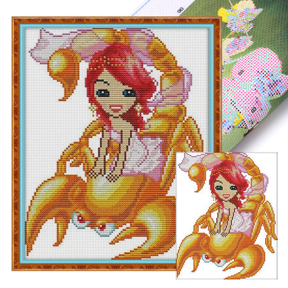 Capricorn - 14CT Stamped Cross Stitch 25*29CM(Joy Sunday)