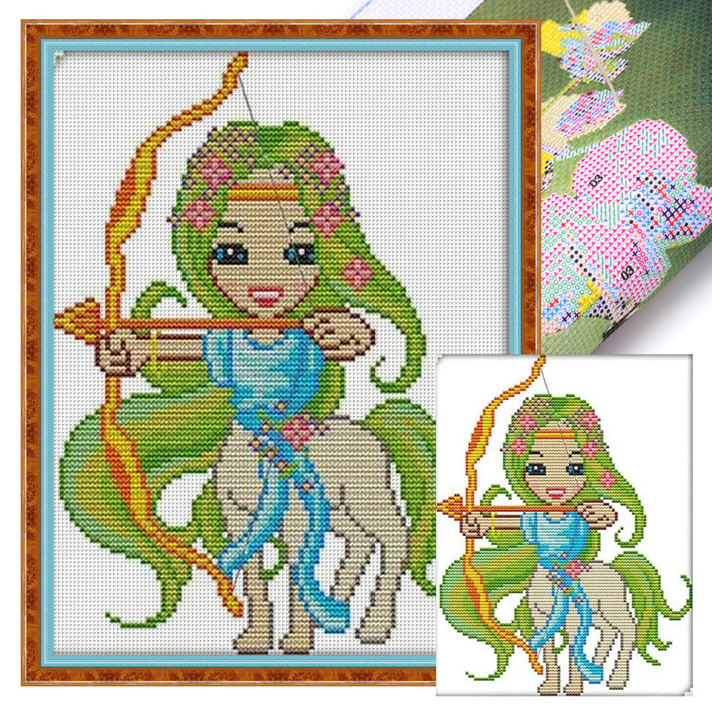 Sagittarius - 14CT Stamped Cross Stitch 21*28CM(Joy Sunday)