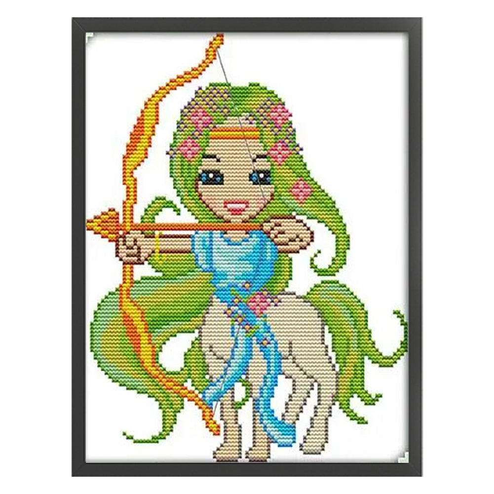 Sagittarius - 14CT Stamped Cross Stitch 21*28CM(Joy Sunday)