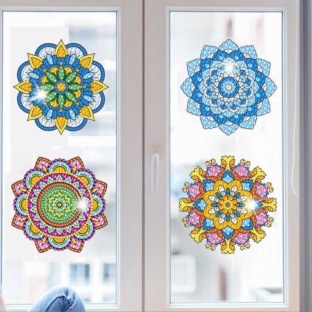 6 PCS Gem Art DIY Craft Kits Mandala Diamond Painting Stickers for Boy Girl Gift