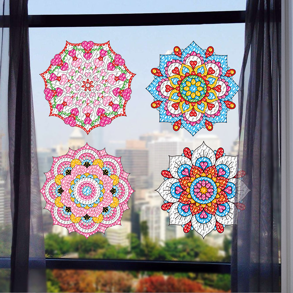 6 PCS Gem Art DIY Craft Kits Mandala Diamond Painting Stickers for Boy Girl Gift