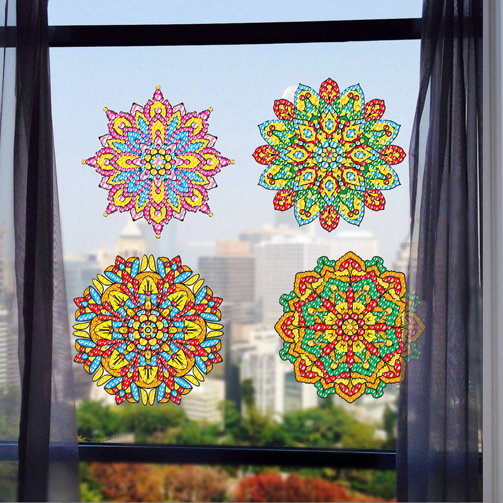 6 PCS Gem Art DIY Craft Kits Mandala Diamond Painting Stickers for Boy Girl Gift