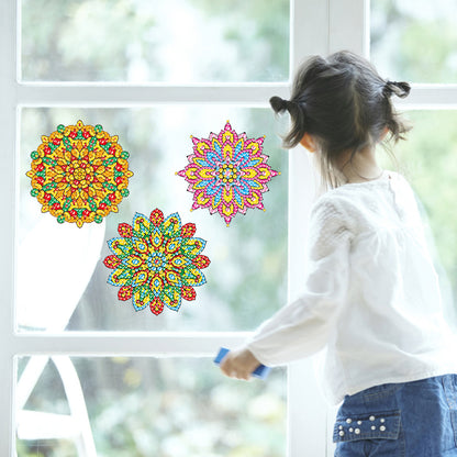 6 PCS Gem Art DIY Craft Kits Mandala Diamond Painting Stickers for Boy Girl Gift