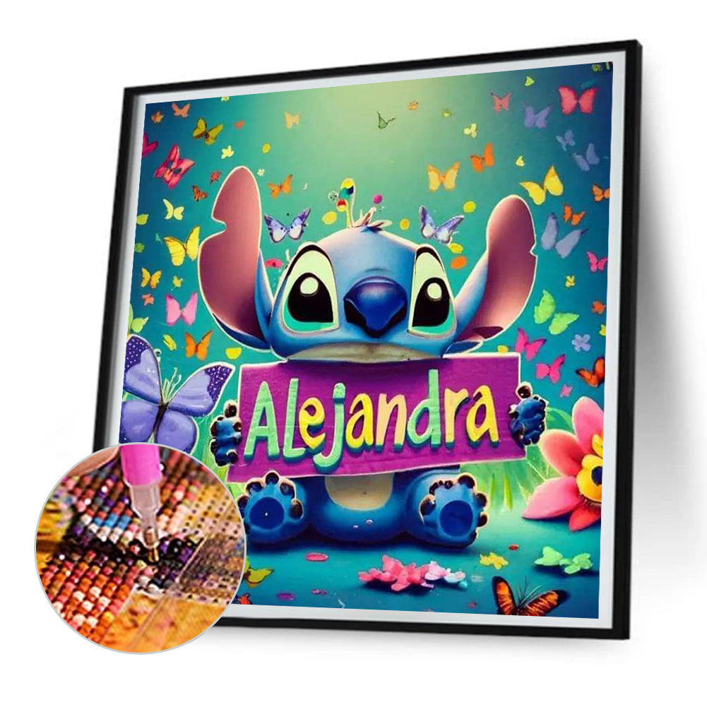 Cartoon Minifigure-Stitch - Full Round Drill Diamond Painting 30*30CM
