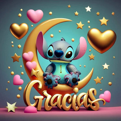 Cartoon Minifigure-Stitch - Full Round Drill Diamond Painting 30*30CM