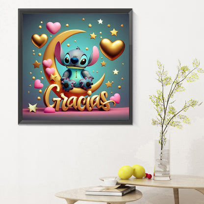 Cartoon Minifigure-Stitch - Full Round Drill Diamond Painting 30*30CM