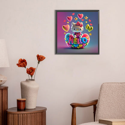 Cartoon Minifigure-Hello Kitty - Full Round Drill Diamond Painting 30*30CM