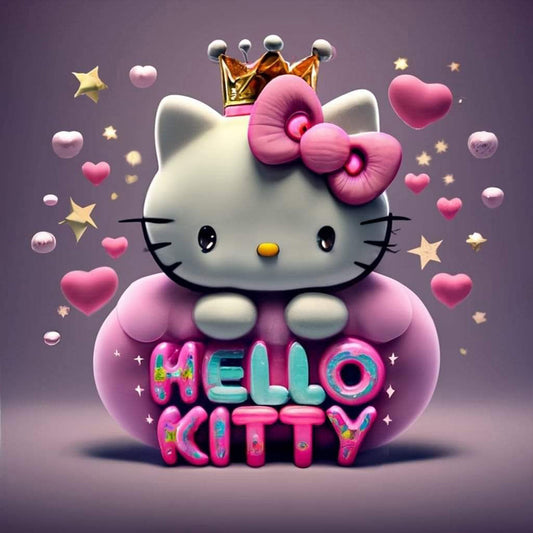 Cartoon Minifigure-Hello Kitty - Full Round Drill Diamond Painting 30*30CM