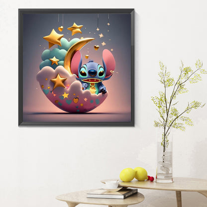 Star Moon And Stitch - Full Round Drill Diamond Painting 30*30CM