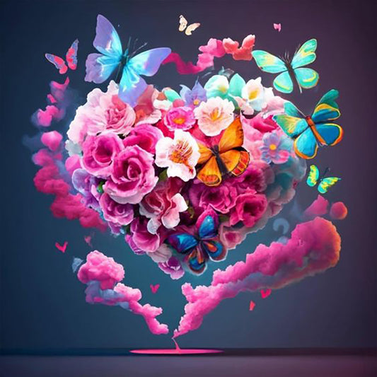 Colorful Flowers - Full Round Drill Diamond Painting 30*30CM