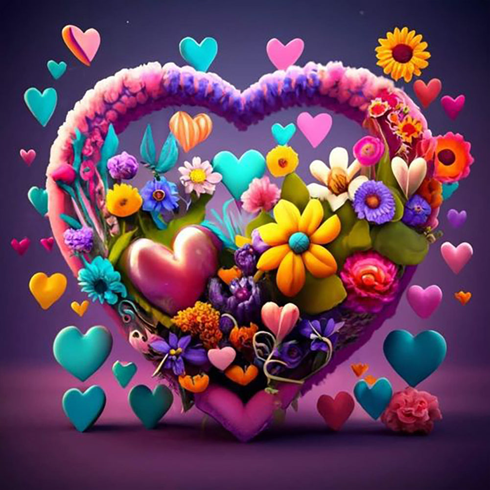 Colorful Flowers - Full Round Drill Diamond Painting 30*30CM