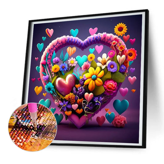 Colorful Flowers - Full Round Drill Diamond Painting 30*30CM