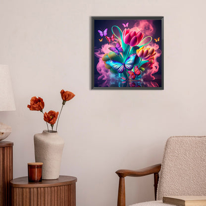 Colorful Flowers - Full Round Drill Diamond Painting 30*30CM