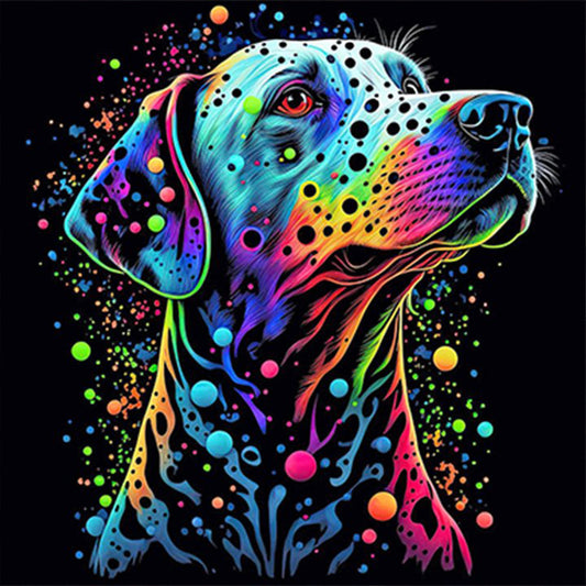 Color Dog Portrait - Full Round Drill Diamond Painting 50*50CM