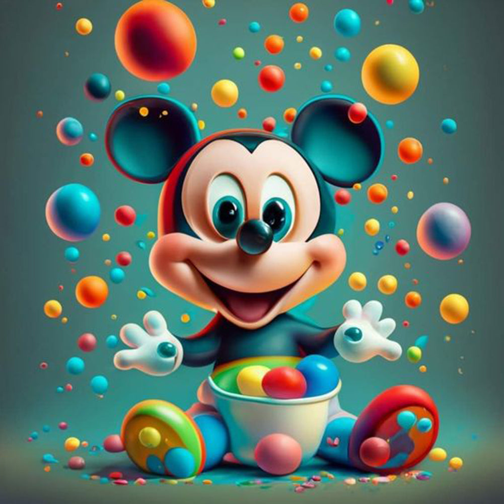 Disney Mickey - Full Round Drill Diamond Painting 30*30CM