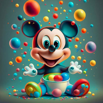 Disney Mickey - Full Round Drill Diamond Painting 30*30CM