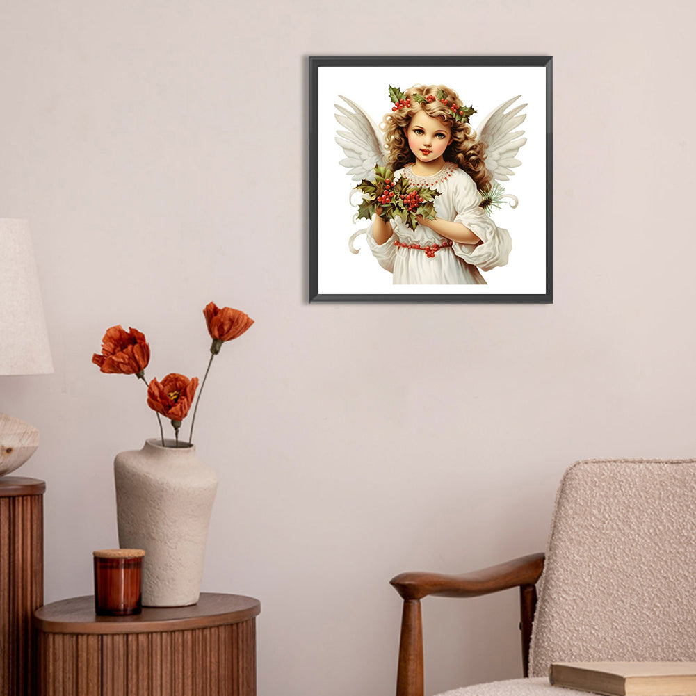 Christmas Angel - Full Round Drill Diamond Painting 30*30CM