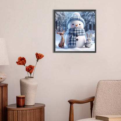 Christmas Snowman - Full Round Drill Diamond Painting 30*30CM