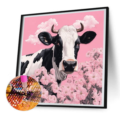 Dairy Cow - Full Round Drill Diamond Painting 30*30CM