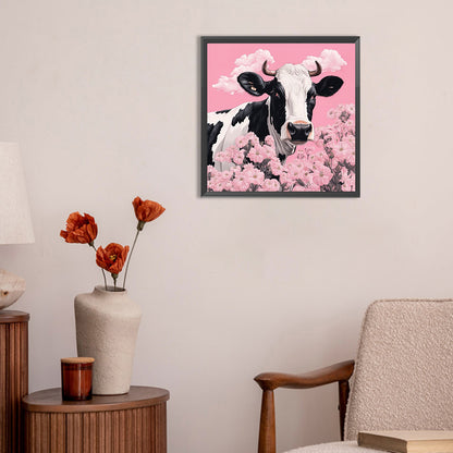 Dairy Cow - Full Round Drill Diamond Painting 30*30CM