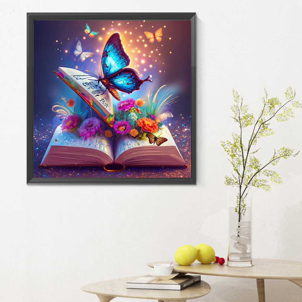 Colorful Butterfly - Full Round Drill Diamond Painting 30*30CM