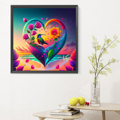 Love Colorful Bird - Full Round Drill Diamond Painting 30*30CM