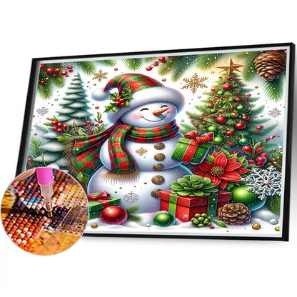 Snowman - Full Round Drill Diamond Painting 40*35CM