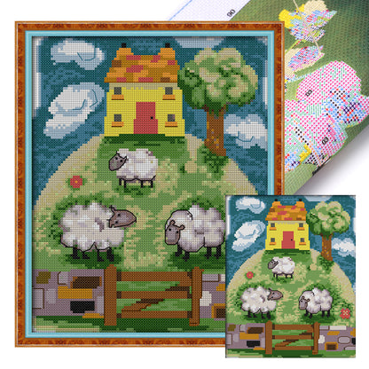 Dream Ranch - 14CT Stamped Cross Stitch 22*29CM(Joy Sunday)