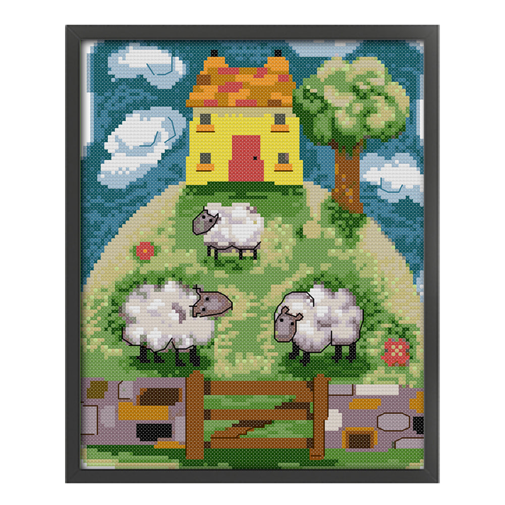 Dream Ranch - 14CT Stamped Cross Stitch 22*29CM(Joy Sunday)