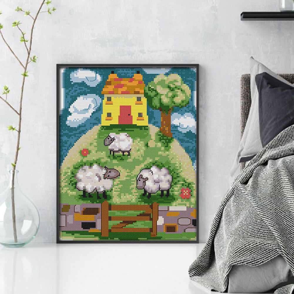 Dream Ranch - 14CT Stamped Cross Stitch 22*29CM(Joy Sunday)