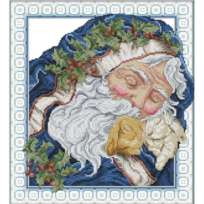 Intoxicated Santa Claus - 14CT Stamped Cross Stitch 35*39CM(Joy Sunday)