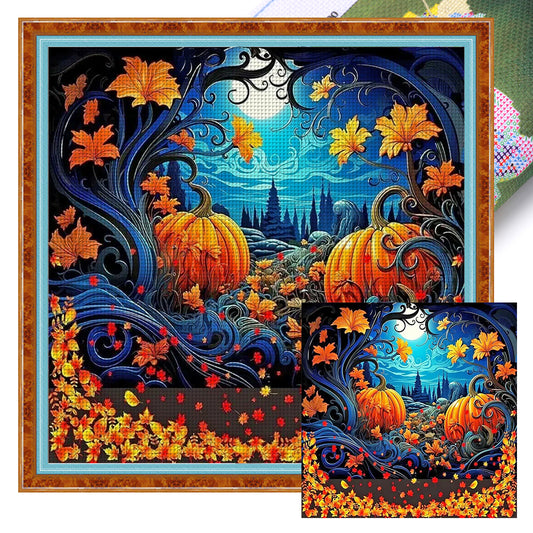 Pumpkin - 14CT Stamped Cross Stitch 60*60CM