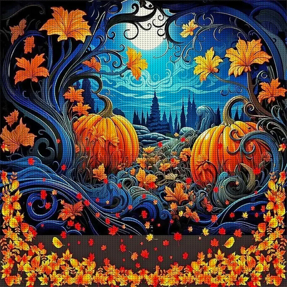 Pumpkin - 14CT Stamped Cross Stitch 60*60CM