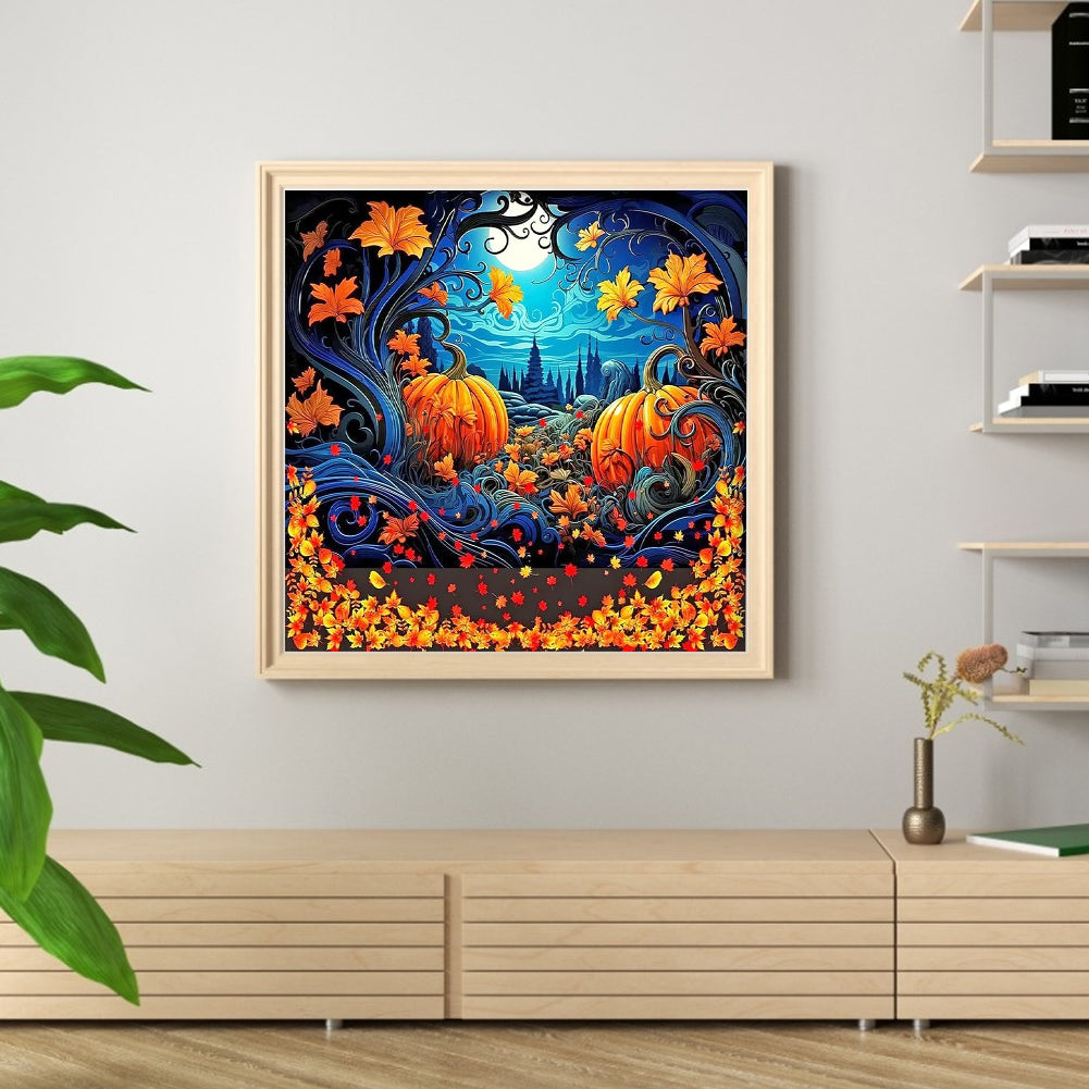 Pumpkin - 14CT Stamped Cross Stitch 60*60CM