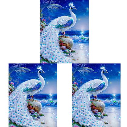 Gorgeous Peacock - Full Round Drill Diamond Painting 30*40CM
