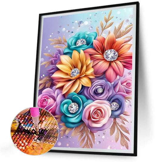Flower Of Celebration - Full Round Drill Diamond Painting 30*40CM