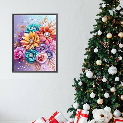Flower Of Celebration - Full Round Drill Diamond Painting 30*40CM