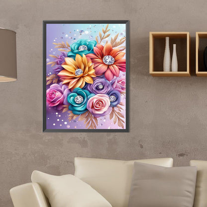 Flower Of Celebration - Full Round Drill Diamond Painting 30*40CM