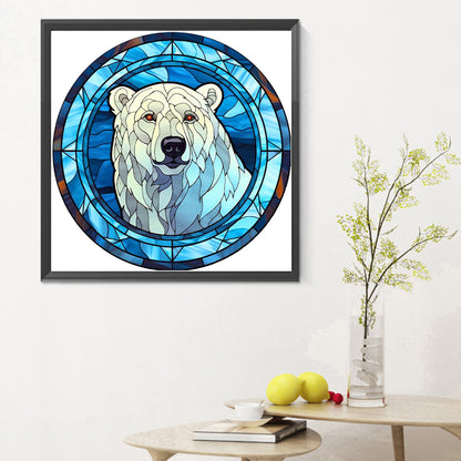 Polar Bear Glass Painting - Full Round Drill Diamond Painting 30*30CM