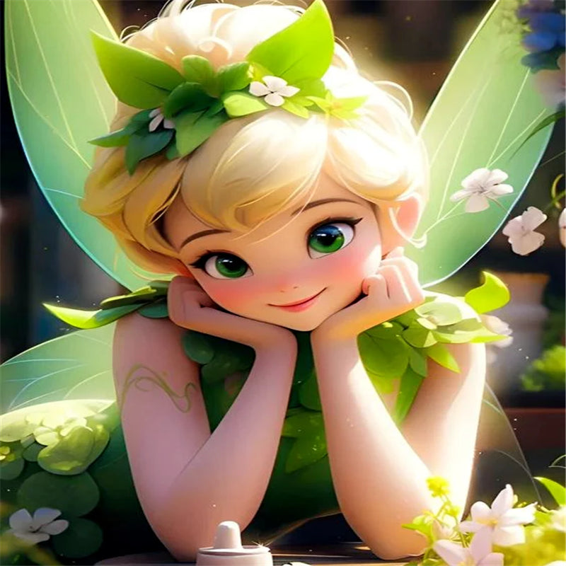 Wonderful Fairy Tinker Bell - Full Round Drill Diamond Painting 30*40CM