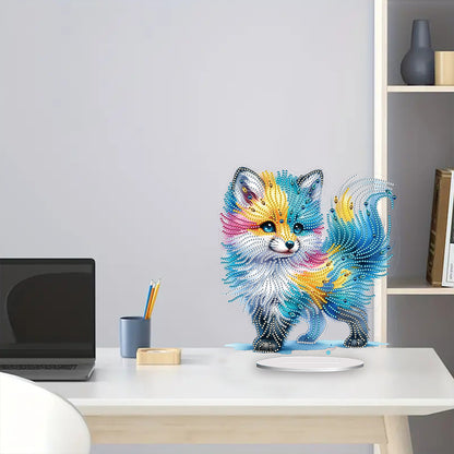 Acrylic Colourful Fox Diamond Painting Desktop Decorations for Home Office Decor