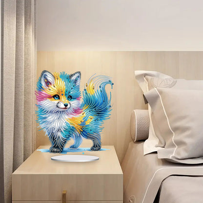 Acrylic Colourful Fox Diamond Painting Desktop Decorations for Home Office Decor