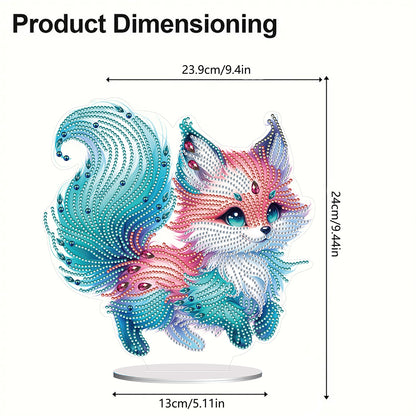 Acrylic Colourful Fox Diamond Painting Desktop Decorations for Home Office Decor