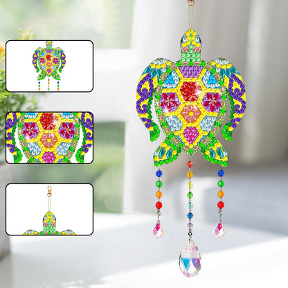 Suncatcher Double Sided Crystal Painting Ornaments for Windows Decor (Turtle)