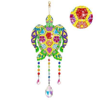 Suncatcher Double Sided Crystal Painting Ornaments for Windows Decor (Turtle)